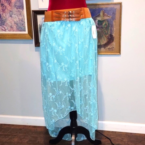 Worship No Ragrets Micro Skort Sky High Blue